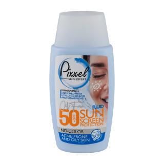 ضد آفتاب رنگی پیکسل با Spf50 مناسب پوست چرب و جوش دار
