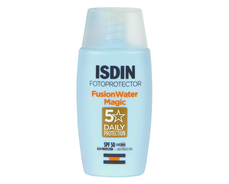 فلوئید ضدآفتاب بدون رنگ ایزدین SPF50 مدل Fusion Water Magic