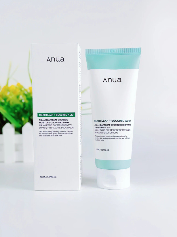 فوم شستشوی سوکسینیک اسید آنوا مرطوب کننده و تسکین دهنده